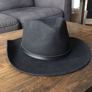 Lite Felt | 100% wool packable water resistant black western hat XL made in USA